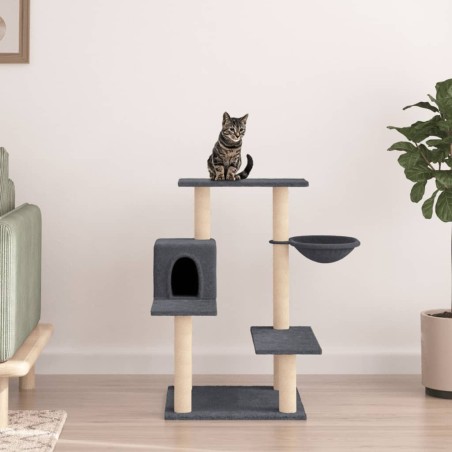 Arbre à chat avec griffoirs en sisal gris foncé 82,5 cm 517052517052