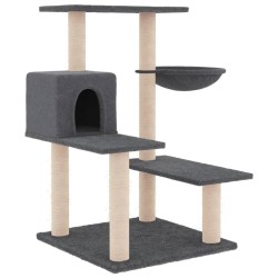 Arbre à chat avec griffoirs en sisal gris foncé 82,5 cm 517052517052