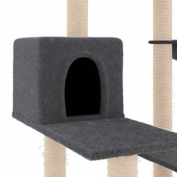 Arbre à chat avec griffoirs en sisal gris foncé 82,5 cm 517052517052
