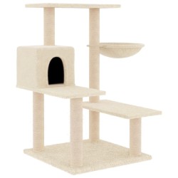 Arbre à chat avec griffoirs en sisal crème 82,5 cm 517053517053