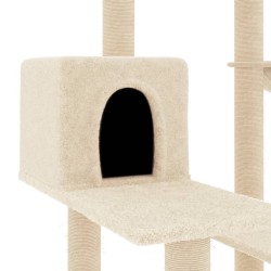 Arbre à chat avec griffoirs en sisal crème 82,5 cm 517053517053