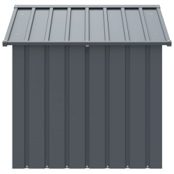 Niche pour chien avec toit noir 117x103x102 cm acier galvanisé 517058517058