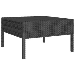 Salon de jardin 6 pcs avec coussins résine tressée noir 517064517064