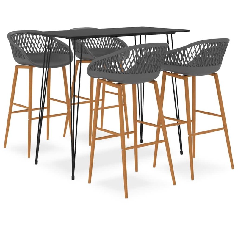 Ensemble de bar 5 pcs Noir et gris 517066517066