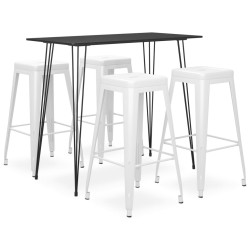Ensemble de bar 5 pcs Noir et blanc 517067517067
