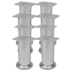 Pieds ronds de canapé 8 pcs Chrome 120 mm 517069517069