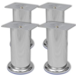 Pieds ronds de canapé 8 pcs Chrome 120 mm 517069517069