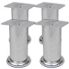 Pieds ronds de canapé 8 pcs Chrome 120 mm 517069517069