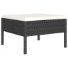 Salon de jardin 4 pcs avec coussins Résine tressée Noir 517070517070