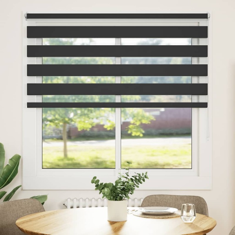 Store vénitien zébré 120,9 x 175 cm, largeur du tissu 116,7 cm, noir 517081517081