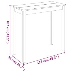 Table de bar MDF noir 115x55x107 cm  517086517086