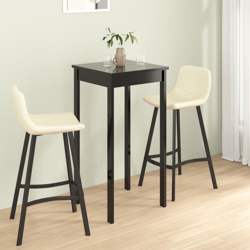 Table de bar MDF noir 55x55x107 cm 517087517087