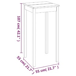 Table de bar MDF noir 55x55x107 cm 517087517087