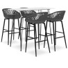 Ensemble de bar 5 pcs Blanc et gris 517095517095