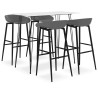 Ensemble de bar 5 pcs Blanc et gris 517098517098