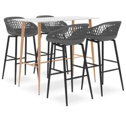 Ensemble de bar 5 pcs Blanc et gris 517101517101