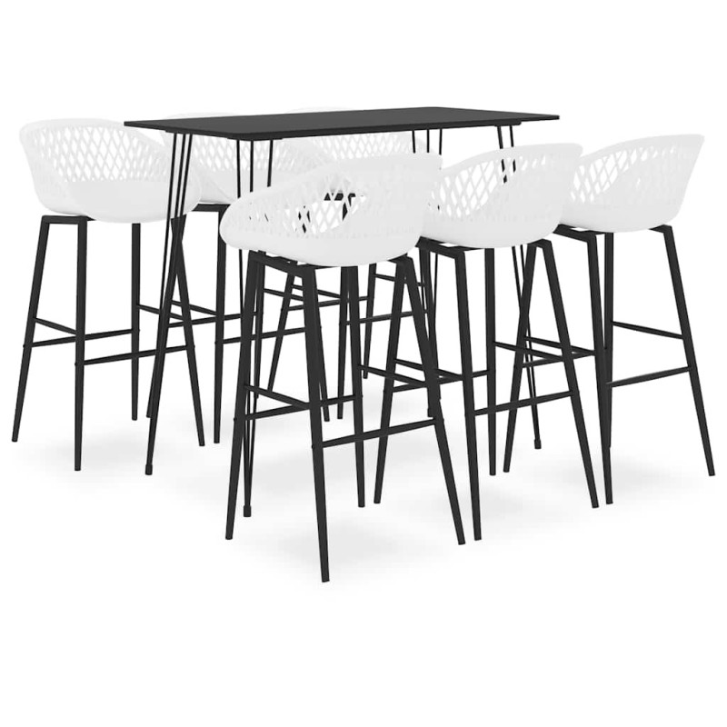 Ensemble de bar 7 pcs Noir et blanc 517103517103