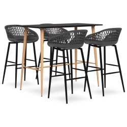 Ensemble de bar 5 pcs Noir et gris 517108517108