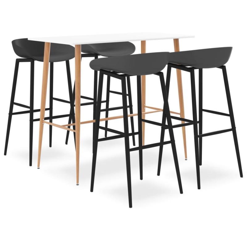Ensemble de bar 5 pcs Blanc et gris 517109517109