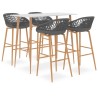 Ensemble de bar 5 pcs Blanc et gris 517110517110