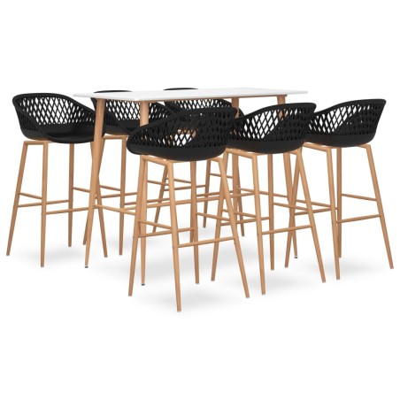 Ensemble de bar 7 pcs Blanc et noir 517113517113