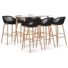 Ensemble de bar 7 pcs Blanc et noir 517113517113