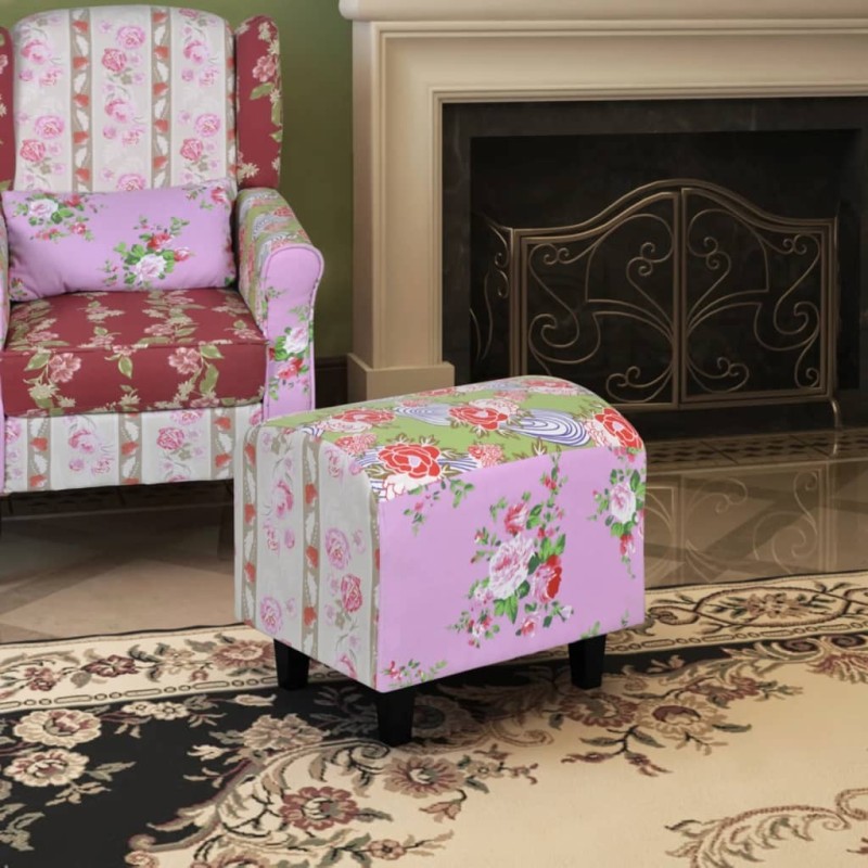 Pouf capitonné PATCHWORK style de pastoralisme 517115517115