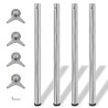 4 pieds de table réglables en hauteur 870 mm Chromé 517118517118