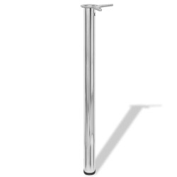 4 pieds de table réglables en hauteur 870 mm Chromé 517118517118