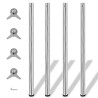 4 pieds de table réglables en hauteur 1100 mm Chromé 517119517119