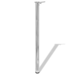 4 pieds de table réglables en hauteur 1100 mm Chromé 517119517119