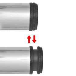 4 pieds de table réglables en hauteur 1100 mm Chromé 517119517119