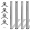 4 pieds de table réglables en hauteur 710 mm Nickel brossé 517120517120