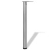 4 pieds de table réglables en hauteur 710 mm Nickel brossé 517120517120