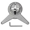 4 pieds de table réglables en hauteur 710 mm Nickel brossé 517120517120