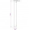 4 pieds de table réglables en hauteur 710 mm Nickel brossé 517120517120