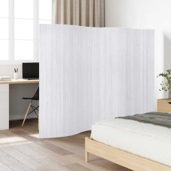 Cloison de séparation bambou blanc largeur 250 cm hauteur 165 cm 517122517122