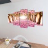 Set de toiles murales imprimées Cerisiers en fleurs 100 x 50 cm 517126517126