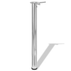 4 pieds de table réglables en hauteur 710 mm Chromé 517127517127