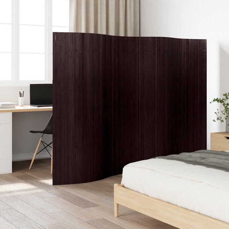Cloison de séparation bambou marron foncé largeur 250 cm hauteur 165 cm 517128517128