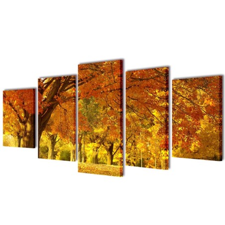 Set de toiles murales imprimées Érable 100 x 50 cm 517129517129