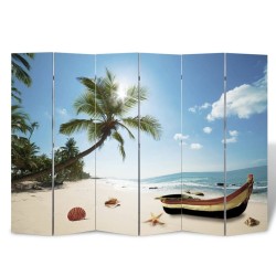 Cloison de séparation pliable 217x170 cm Plage  517143517143