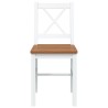 Ensemble de salle à manger 5 pcs Marron et blanc 517158517158