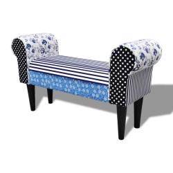 Banc Design avec patchwork Bleu et blanc 517159517159