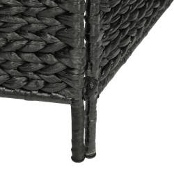 Cloison de séparation 4 panneaux Noir 154x160 cm Jacinthe d'eau 517174517174