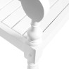 Banc Batavia 98 cm Bois d'acajou massif Blanc 517180517180