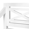 Banc Batavia 98 cm Bois d'acajou massif Blanc 517180517180