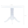 Table à manger Blanc 106 cm Bois d'hévéa massif 517182517182