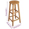 Table et tabourets de bar 7 pcs Bois d'acacia massif 517191517191
