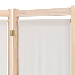 Cloison de séparation 5 panneaux Crème 200 x 170 x 4 cm Tissu  517195517195